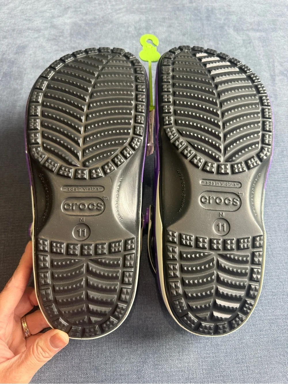 Dragon Ball Z Frieza Classic Clog Crocs Mens SZ 11 New Metallic Purple Charms